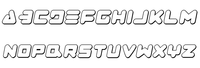 Zealot Outline Italic Schriftart Kleinbuchstaben