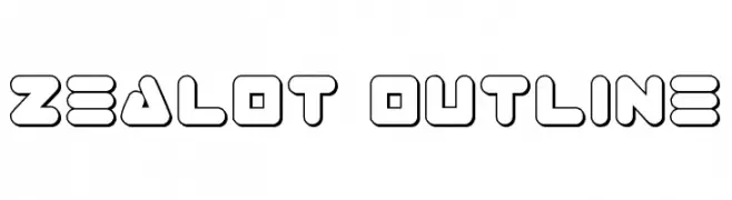 Zealot Outline  Frei Schriftart Herunterladen