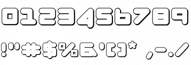 Zealot Outline Font OTHER CHARS