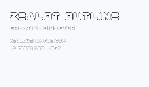 Zealot Outline Business Card