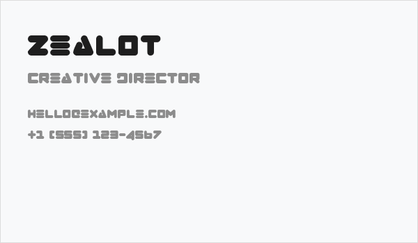 Zealot Business Card