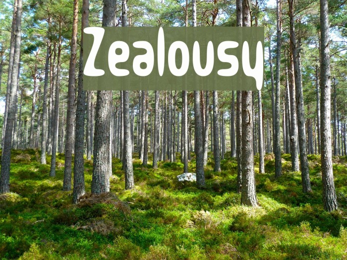 Zealousy Font examples