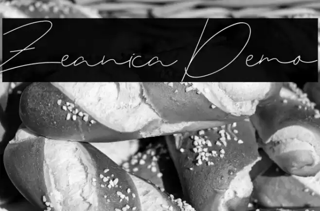 Zeanica Demo Font examples