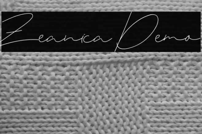 Zeanica Demo Font examples
