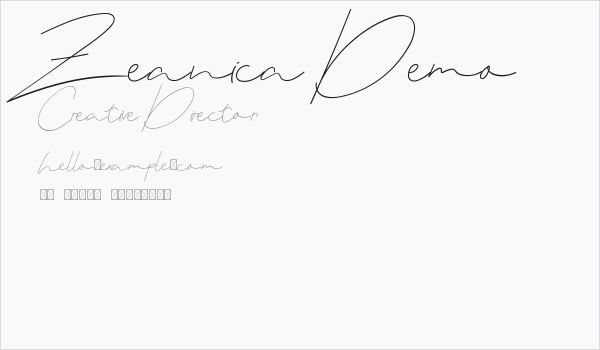 Zeanica Demo Business Card