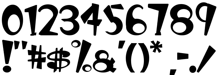 Zebbadee Font OTHER CHARS