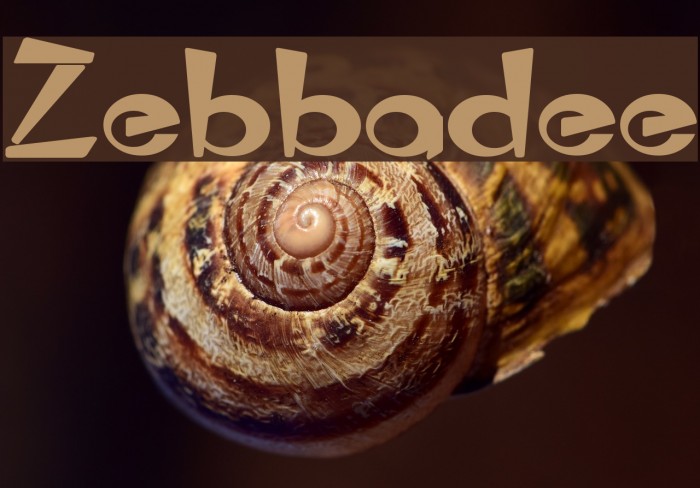 Zebbadee Font examples