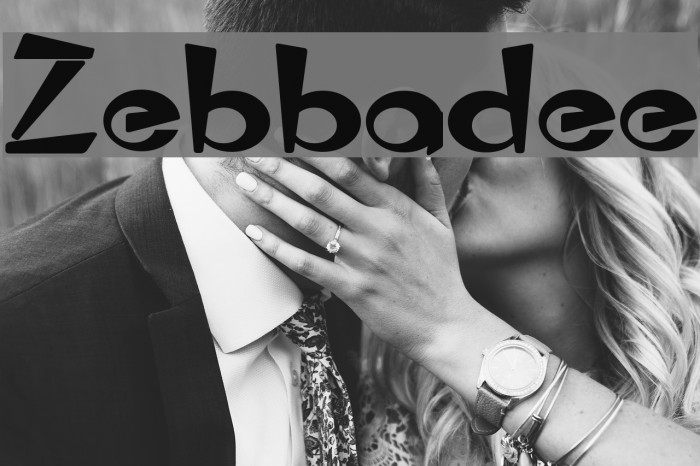 Zebbadee Font examples