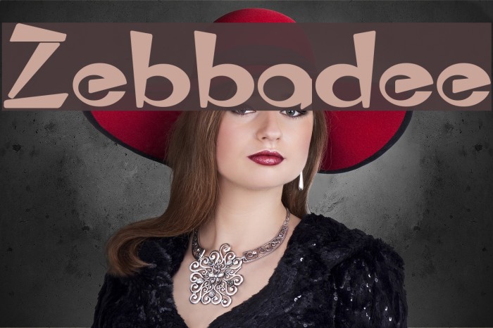 Zebbadee Font examples