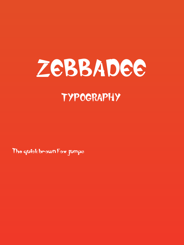 Zebbadee Poster