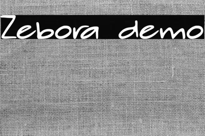Zebora demo Font examples