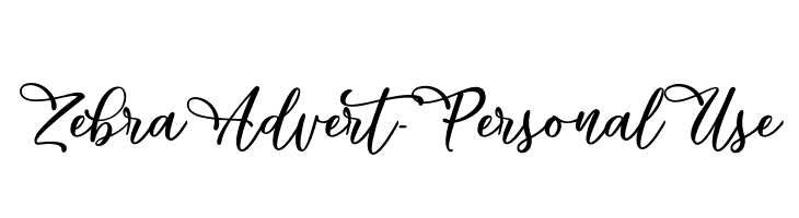 Zebra Advert - Personal Use  Frei Schriftart Herunterladen