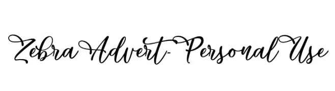 Zebra Advert - Personal Use  Frei Schriftart Herunterladen