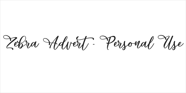Zebra Advert - Personal Use Logo