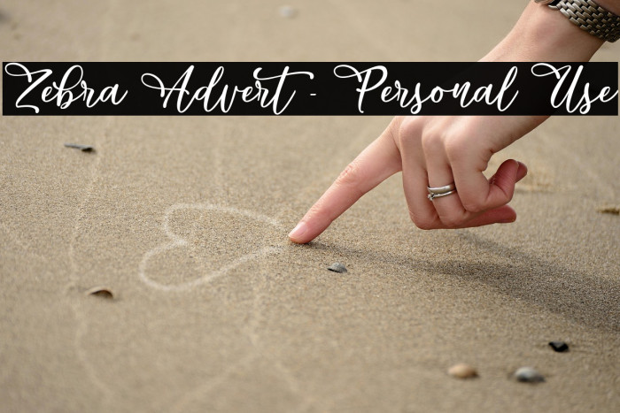 Zebra Advert - Personal Use Example 3