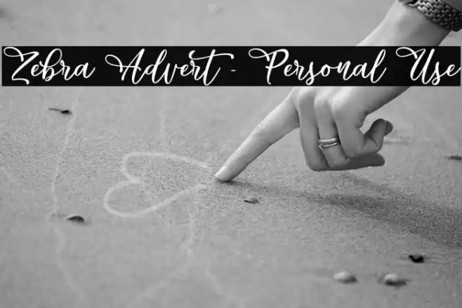 Zebra Advert - Personal Use Font examples