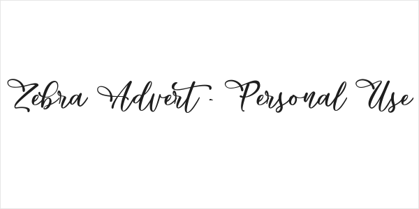 Zebra Advert - Personal Use Logo