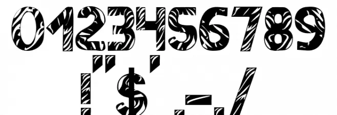 Zebra Lounge Font OTHER CHARS