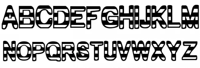 Zebra Parade フォント 大文字