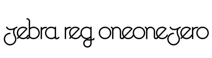 Zebra Reg oneonezero  नि: शुल्क फ़ॉन्ट्स डाउनलोड