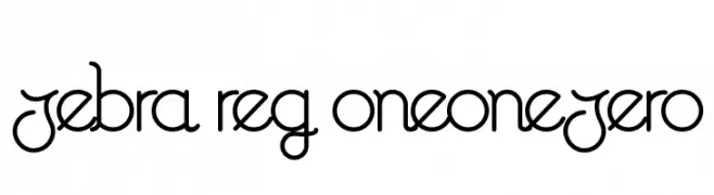 Zebra Reg oneonezero  Fuentes Gratis Descargar