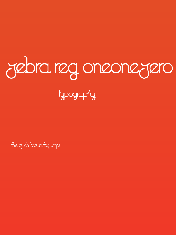 Zebra Reg oneonezero Poster