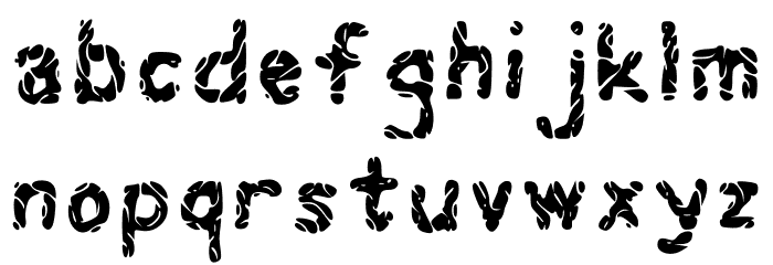 Zebra Regular Font LOWERCASE