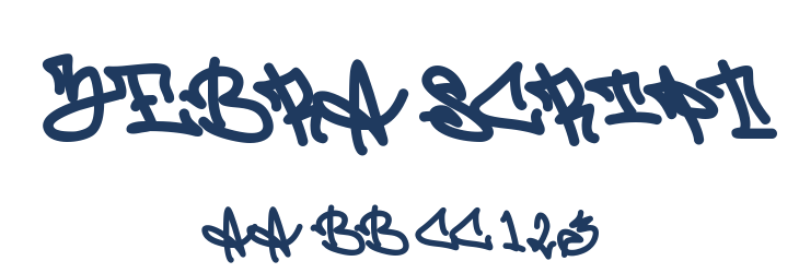 Zebra Script Font Preview