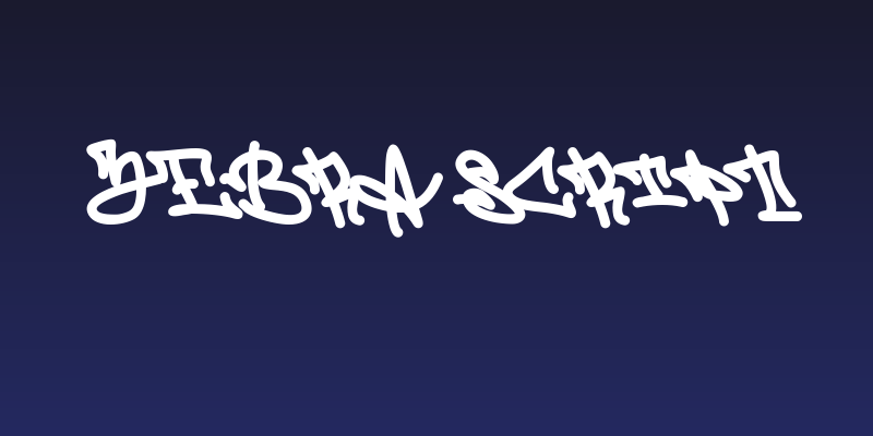 Zebra Script Social Header