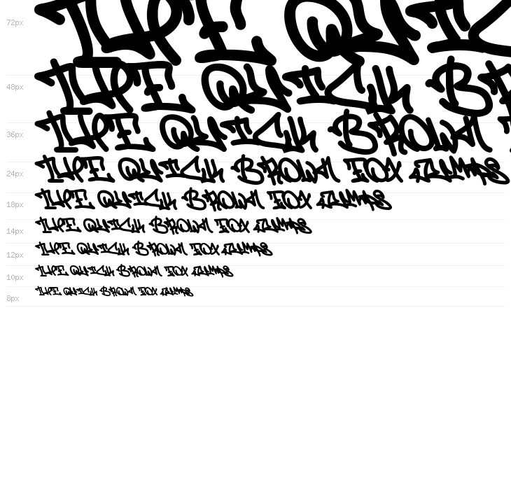 Zebra Script Waterfall