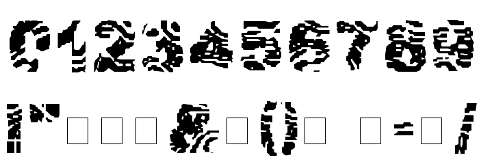 Zebra Ztripez Font OTHER CHARS