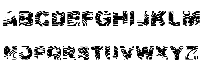 Zebra Ztripez Font LOWERCASE