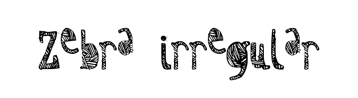 Zebra irregular  font caratteri gratis