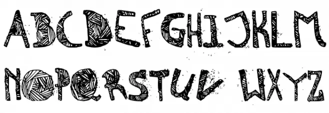 Zebra irregular Шрифта ВЕРХНИЙ