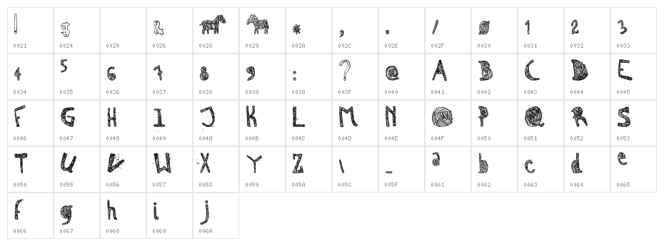 Zebra irregular Character Map