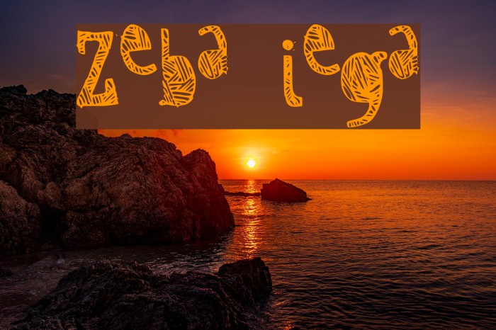 Zebra irregular Font examples