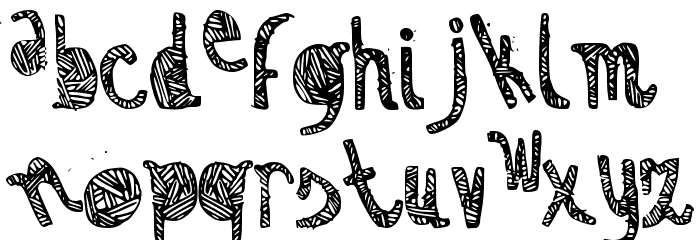 Zebra irregular Font LOWERCASE