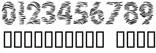 Zebra フォント その他の文字