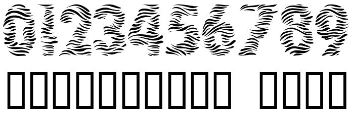 Zebra Font OTHER CHARS