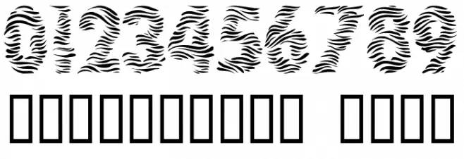 Zebra Font Alte caractere