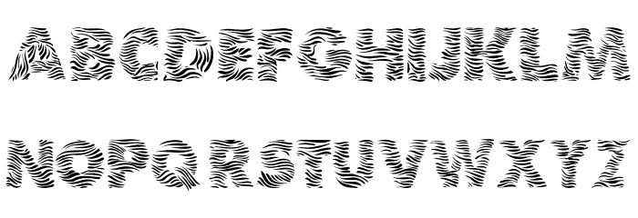 Zebra Font LOWERCASE