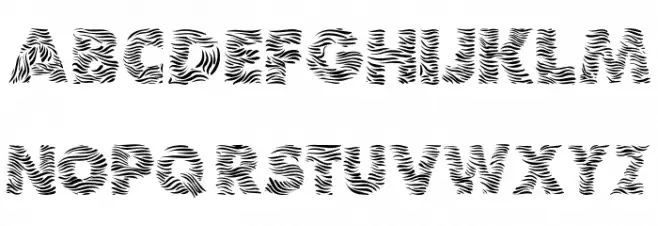 Zebra Font Litere mici