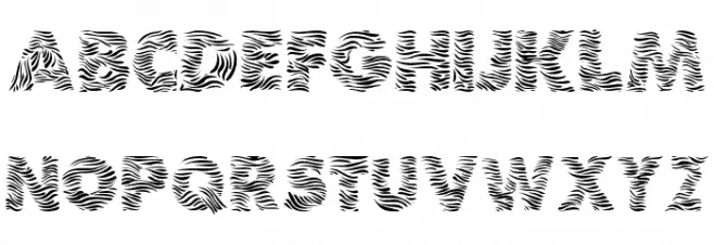 Zebra Schriftart Groß