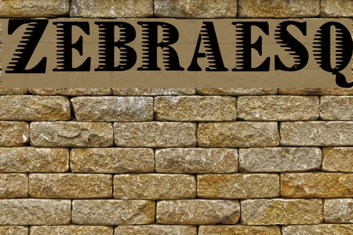 Zebraesq Font examples