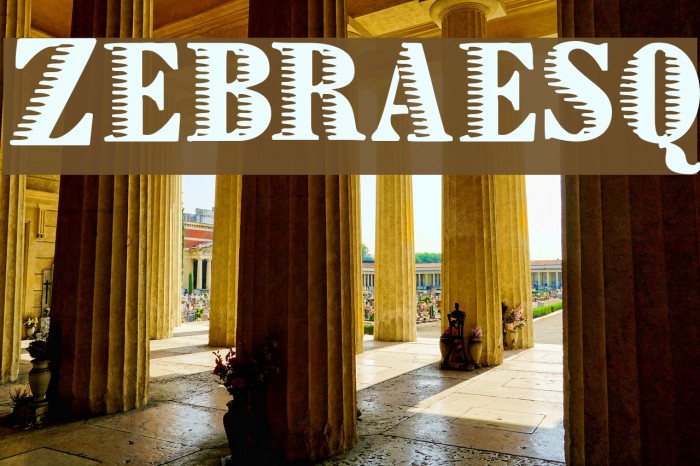 Zebraesq Font examples