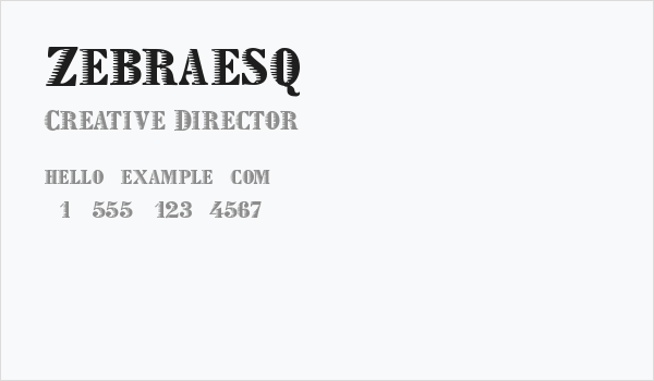 Zebraesq Business Card