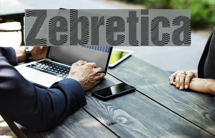 Zebretica Font examples