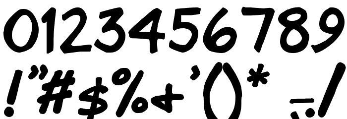 Zebtoonz Bold Font OTHER CHARS