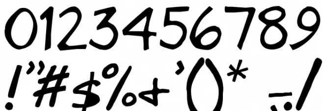 Zebtoonz Normal Font OTHER CHARS