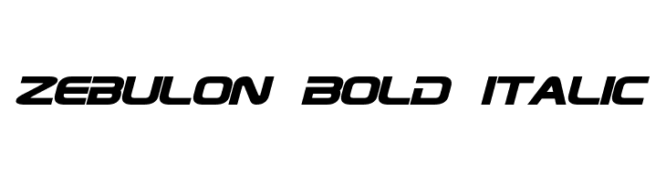 Zebulon Bold Italic Font